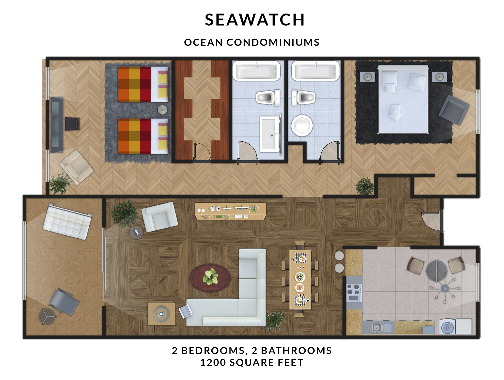 Seawatch 2 Bedroom Layout